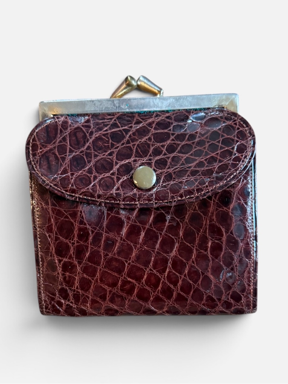 Vintage Genuine Alligator Leather Coin Purse